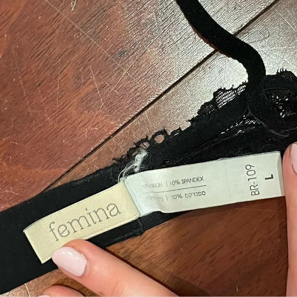 Black lace bralette
